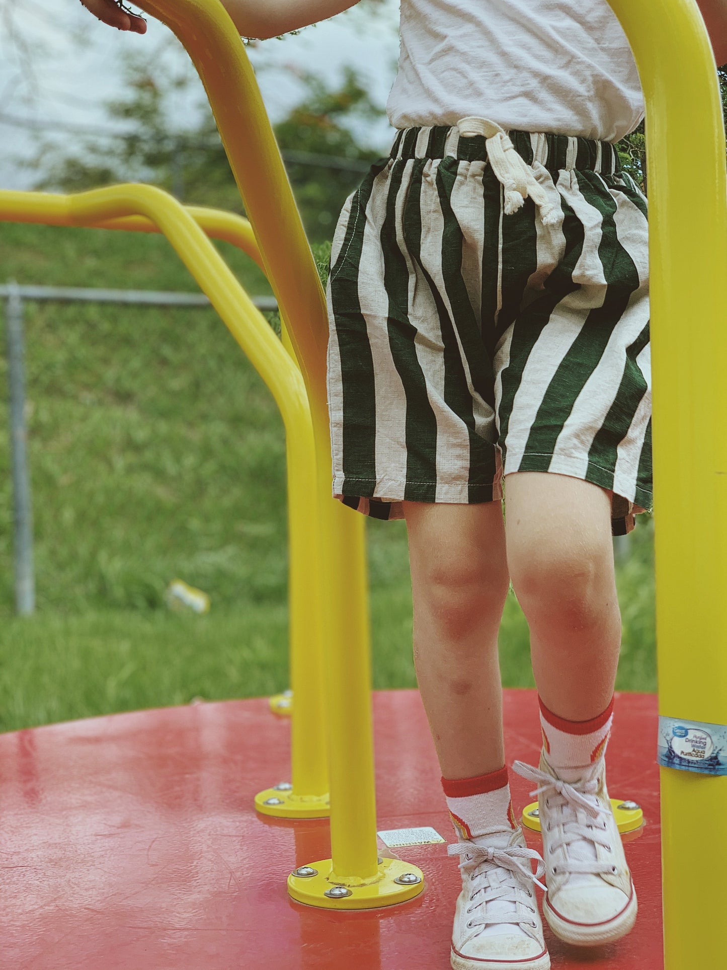 Striped Hemp Shorts